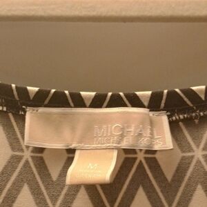 Michael Kors Black and White Geometric Top